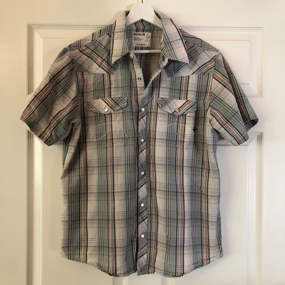 Hurley Shirts Mens Hurley Short Sleeve Button Down Shirt Poshmark